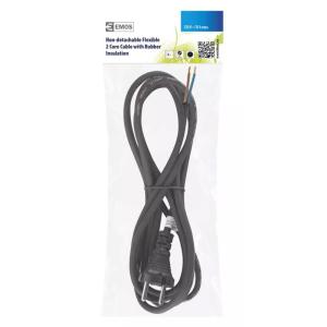 EMOS καλώδιο τροφοδοσίας S03030, 2x 1.0mm², 3m, μαύρο | eLabstore.gr EMOS καλώδιο τροφοδοσίας S03030, 2x 1.0mm², 3m, μαύρο | Καλώδια - Αντάπτορες | elabstore.gr