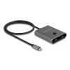 DELOCK USB-C switch 11500, 2 σε 1, bidirectional, 8K, 10Gbps, γκρι | Καλώδια - Αντάπτορες | elabstore.gr