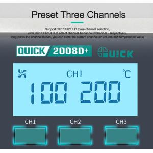 QUICK σταθμός θερμού αέρα QUICK2008D+ με πιστόλι, 750W, 100~450 °C | Εργαλεία | elabstore.gr