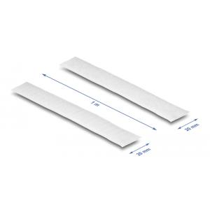 DELOCK αυτοκόλλητη ταινία τύπου Velcro 20918, 1m x 20mm, λευκή | Εργαλεία | elabstore.gr