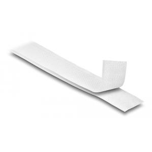 DELOCK αυτοκόλλητη ταινία τύπου Velcro 20918, 1m x 20mm, λευκή | Εργαλεία | elabstore.gr