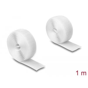 DELOCK αυτοκόλλητη ταινία τύπου Velcro 20918, 1m x 20mm, λευκή | Εργαλεία | elabstore.gr
