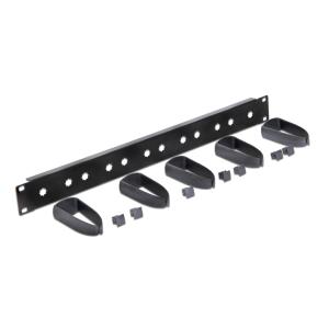 DELOCK cable management 43345 για rack 19"/1U, 5x γάντζοι, μαύρο | Εξοπλισμός IT | elabstore.gr