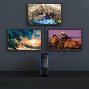 CABLETIME Splitter DisplayPort σε 3x DisplayPort DMDF3, 8K, 0.15m, μαύρο | Καλώδια - Αντάπτορες | elabstore.gr