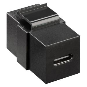 GOOBAY keystone module USB-C 3.2 Gen 2 61261, θηλυκό σε θηλυκό, μαύρο | Εξοπλισμός IT | elabstore.gr