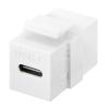 GOOBAY keystone module USB-C 3.2 Gen 2 61262, θηλυκό σε θηλυκό, λευκό | Εξοπλισμός IT | elabstore.gr