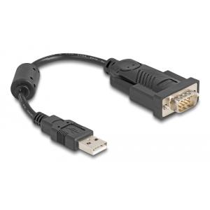 DELOCK καλώδιο USB σε RS-232 61549, 921.6Kbps, 0.25m, μαύρο | Καλώδια - Αντάπτορες | elabstore.gr