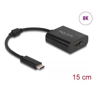 DELOCK αντάπτορας USB-C σε HDMI 64175, 8K/30Hz, HDR, μαύρος | Καλώδια - Αντάπτορες | elabstore.gr