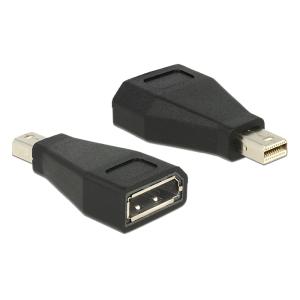 DELOCK αντάπτορας mini DisplayPort σε DisplayPort 65238, 4K, μαύρος | Καλώδια - Αντάπτορες | elabstore.gr