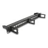DELOCK Keystone patch panel 66237, 19"/1U, 16x ports, 3x γάντζοι, μαύρο | Εξοπλισμός IT | elabstore.gr