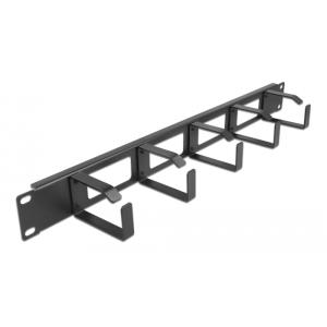 DELOCK cable management 66659 για rack 19"/1U, 5x γάντζοι, μαύρο | Εξοπλισμός IT | elabstore.gr