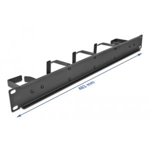 DELOCK cable management 66848 για rack 19"/1U, 5x γάντζοι, μαύρο | Εξοπλισμός IT | elabstore.gr