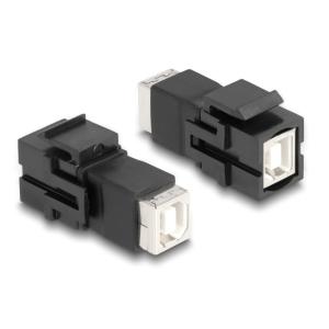 DELOCK Keystone module USB Type-B 86600, θηλυκό σε θηλυκό, μαύρο | Εξοπλισμός IT | elabstore.gr