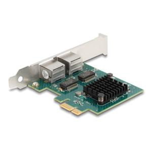 DELOCK κάρτα επέκτασης PCIe x1 σε 2x RJ45 Gigabit 88205, 1000Mbps | Δικτυακά | elabstore.gr