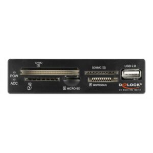 DELOCK USB 9-pin card reader 91708, CF/SD/XD/MS/Micro SD/USB, 3.5" bay | Συνοδευτικά PC | elabstore.gr