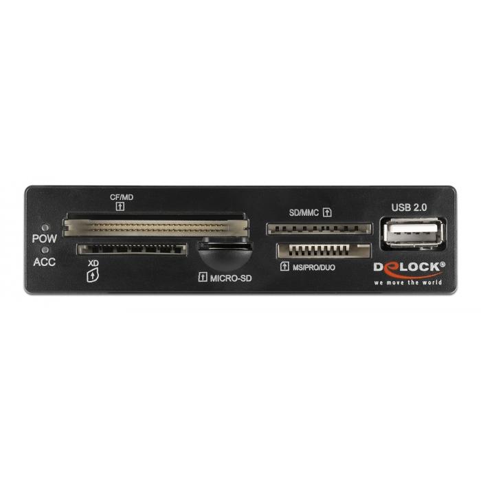 DELOCK USB 9-pin card reader 91708, CF/SD/XD/MS/Micro SD/USB, 3.5" bay | eLabstore.gr DELOCK USB 9-pin card reader 91708, CF/SD/XD/MS/Micro SD/USB, 3.5" bay | Συνοδευτικά PC | elabstore.gr