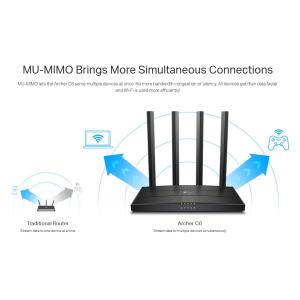 TP-LINK Router Archer C6, Wi-Fi 1200Mbps AC1200, MU-MIMO, Ver. 4.0 | Δικτυακά | elabstore.gr