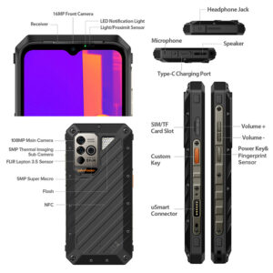 ULEFONE smartphone Power Armor 19T, 6.58", 12/256GB, 9600mAh, μαύρο | Mobile Συσκευές | elabstore.gr