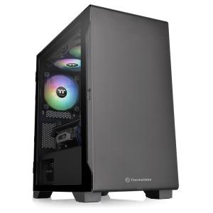 THERMALTAKE PC case micro tower S100 TG, 411x220x441mm, 1x fan, μαύρο | PC & Αναβάθμιση | elabstore.gr
