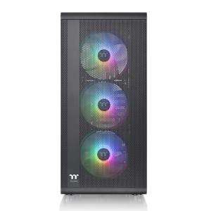 THERMALTAKE PC case mid tower S200 TG ARGB, 460x210x395mm, 3x fan, μαύρο | PC & Αναβάθμιση | elabstore.gr