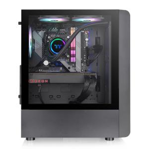 THERMALTAKE PC case mid tower S200 TG ARGB, 460x210x395mm, 3x fan, μαύρο | PC & Αναβάθμιση | elabstore.gr