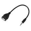 POWERTECH καλώδιο 3.5mm σε USB 2.0 female CAB-J055, 0.5m, μαύρο | Καλώδια - Αντάπτορες | elabstore.gr