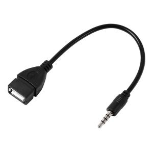 POWERTECH καλώδιο 3.5mm σε USB 2.0 female CAB-J055, 0.5m, μαύρο | Καλώδια - Αντάπτορες | elabstore.gr