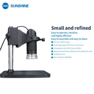 SUNSHINE ψηφιακό μικροσκόπιο DM-1000S, 50x-1000x, USB, LED | eLabstore.gr