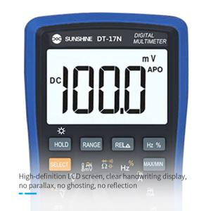 SUNSHINE ψηφιακό πολύμετρο DT-17N, AC 700V/DC 1000V, AC/DC 10A | Εργαλεία | elabstore.gr