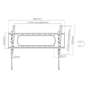 BRATECK επιτοίχια βάση LP73-48T για οθόνη 43"-90", 80kg | eLabstore.gr BRATECK επιτοίχια βάση LP73-48T για οθόνη 43"-90", 80kg | Εικόνα & Ήχος | elabstore.gr