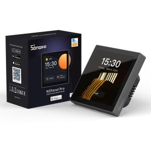SONOFF smart panel ελέγχου NSPanel Pro, οθόνη αφής, Wi-Fi, Zigbee, μαύρο | eLabstore.gr