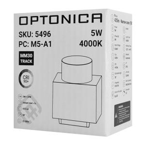 OPTONICA LED μαγνητικό φωτιστικό 5496, 5W, 4000K, μεταλλικό, μαύρο | Φωτισμός | elabstore.gr