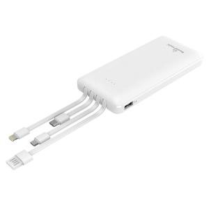 POWERTECH Power Bank PT-1061 10000mAh, 4x Output, 10.5W, λευκό | Αξεσουάρ κινητών | elabstore.gr