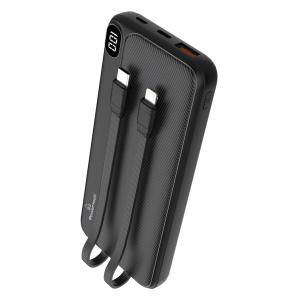 POWERTECH power bank PT-1063 10000mAh, 3x output, PD & QC, 22.5W, μαύρο | Αξεσουάρ κινητών | elabstore.gr