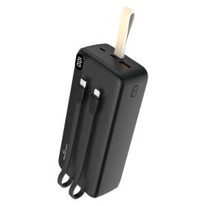 POWERTECH power bank PT-1065 30000mAh, 3x output, PD & QC, 22.5W, μαύρο | Αξεσουάρ κινητών | elabstore.gr