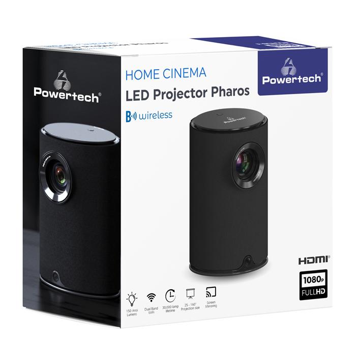 POWERTECH LED βιντεοπροβολέας Pharos, Full HD, WiFi, μαύρος | eLabstore.gr POWERTECH LED βιντεοπροβολέας Pharos, Full HD, WiFi, μαύρος | Εικόνα & Ήχος | elabstore.gr