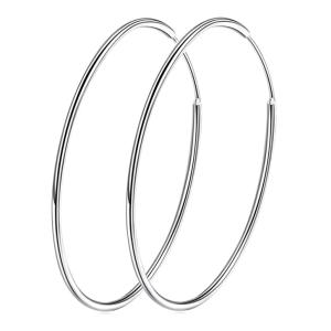 BAMOER σκουλαρίκια κρίκοι SCE710, 30mm, ασήμι 925, ασημί | Προσωπική Φροντίδα | elabstore.gr