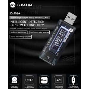 SUNSHINE USB tester φόρτισης SS-302A, V/A/Time/mAh | Εργαλεία | elabstore.gr