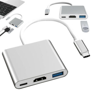 Adaptor USB Type-C 3 in 1/USB 3.0/HDMI/Type-C 3W1 | Ήχου & Εικόνας | elabstore.gr