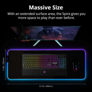 TRONSMART gaming mouse pad Spire με RGB φωτισμό, 800x300x4mm, μαύρο | Συνοδευτικά PC | elabstore.gr