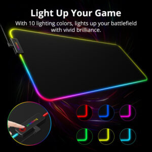 TRONSMART gaming mouse pad Spire με RGB φωτισμό, 800x300x4mm, μαύρο | Συνοδευτικά PC | elabstore.gr