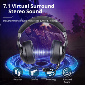 TRONSMART gaming headset Sparkle, USB, multiplatform, 50mm, μαύρο | eLabstore.gr TRONSMART gaming headset Sparkle, USB, multiplatform, 50mm, μαύρο | Συνοδευτικά PC | elabstore.gr