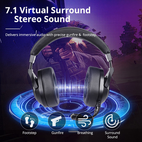 TRONSMART gaming headset Sparkle, USB, multiplatform, 50mm, μαύρο | eLabstore.gr TRONSMART gaming headset Sparkle, USB, multiplatform, 50mm, μαύρο | Συνοδευτικά PC | elabstore.gr