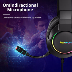 TRONSMART gaming headset Sparkle, USB, multiplatform, 50mm, μαύρο | eLabstore.gr TRONSMART gaming headset Sparkle, USB, multiplatform, 50mm, μαύρο | Συνοδευτικά PC | elabstore.gr