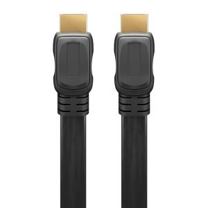 GOOBAY καλώδιο HDMI 2.0 με Ethernet 61281, flat, 18Gbit/s, 4K, 5m, μαύρο | Καλώδια - Αντάπτορες | elabstore.gr