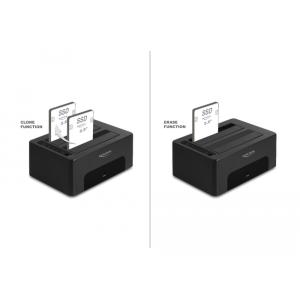 DELOCK docking station 64187, clone/erase function, 2x SSD, 5Gb/s, μαύρο | eLabstore.gr DELOCK docking station 64187, clone/erase function, 2x SSD, 5Gb/s, μαύρο | Συνοδευτικά PC | elabstore.gr