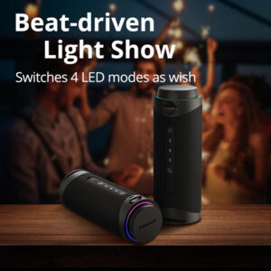 TRONSMART φορητό ηχείο T7, 30W, Bluetooth, 360°, 2000mAh, IPX7, μαύρο | Εικόνα & Ήχος | elabstore.gr