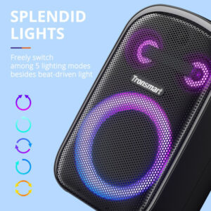 TRONSMART φορητό ηχείο Halo 100, 60W, Bluetooth, 6000mAh, IPX6, μαύρο | Εικόνα & Ήχος | elabstore.gr