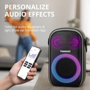 TRONSMART φορητό ηχείο Halo 100, 60W, Bluetooth, 6000mAh, IPX6, μαύρο | eLabstore.gr