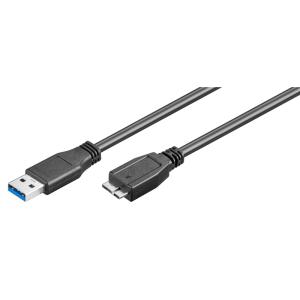GOOBAY καλώδιο USB 3.0 σε micro Τype B 95027, 5 Gbps, 3m, μαύρο | Καλώδια - Αντάπτορες | elabstore.gr